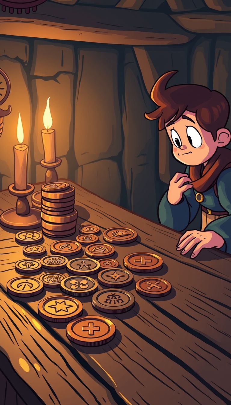 Método de adivinación con monedas antiguas