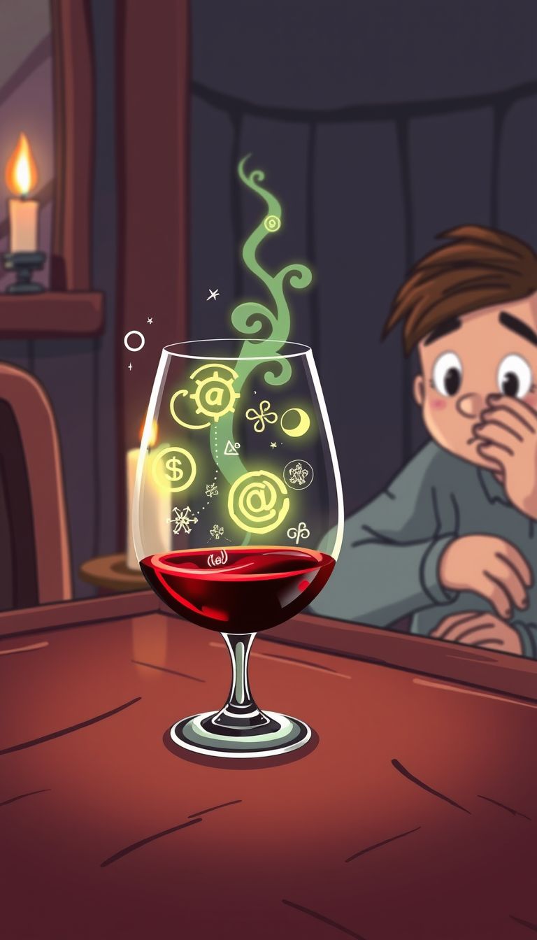 Oinomancia con vino: formas y burbujas reveladoras